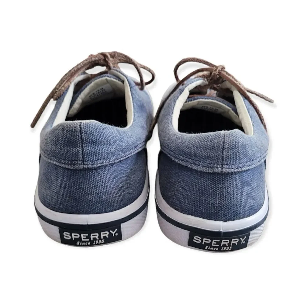 Sperry mens blue fabric top sider